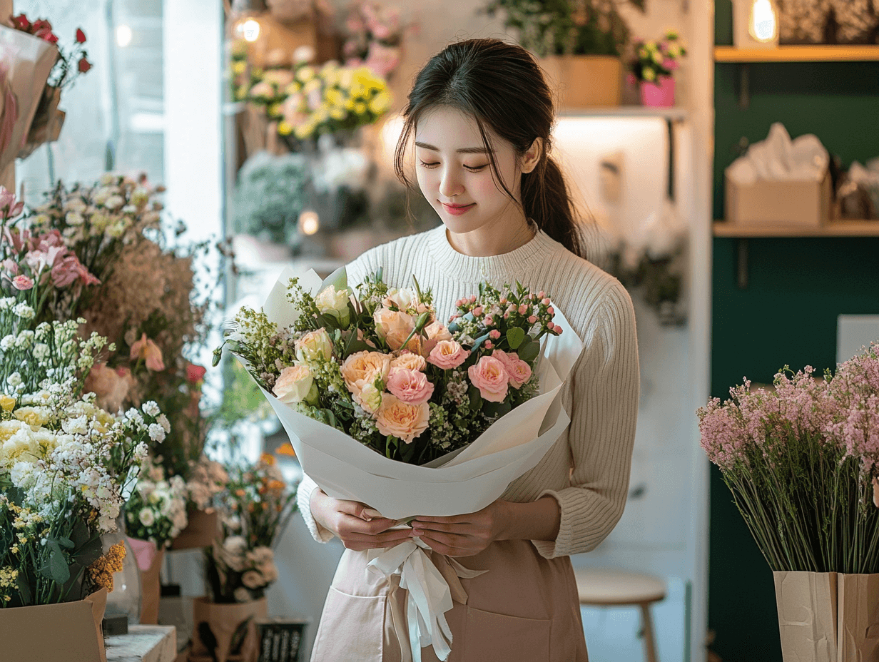 1인 꽃집 운영 모습